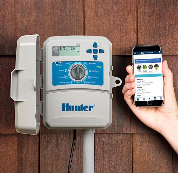 Hunter Bewässerungssteuerung mit WLAN-App zur Steuerung der Gartenbewässerung