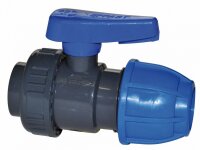 PVC Kugelhahn mit PE-Verschraubung, IG,  gallery