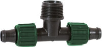 T-Kupplung mit 1/2" AG Anschluss, Tropfschlauch,...